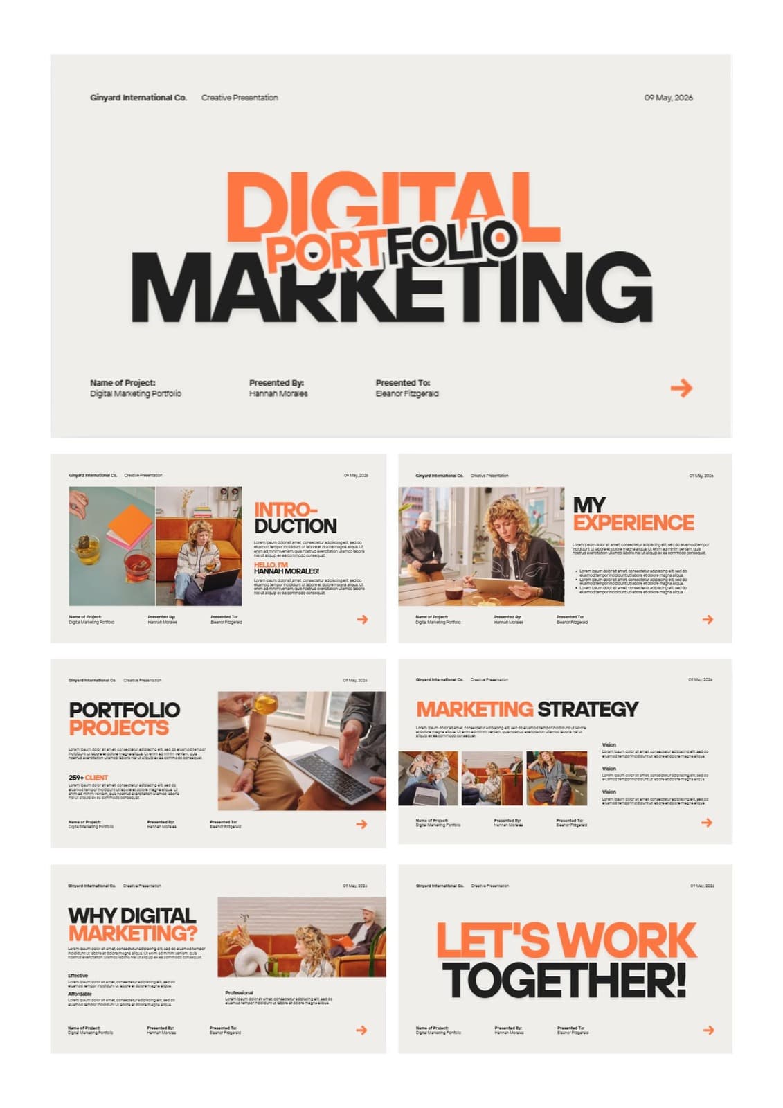 White Blue Creative Portofolio Presentation