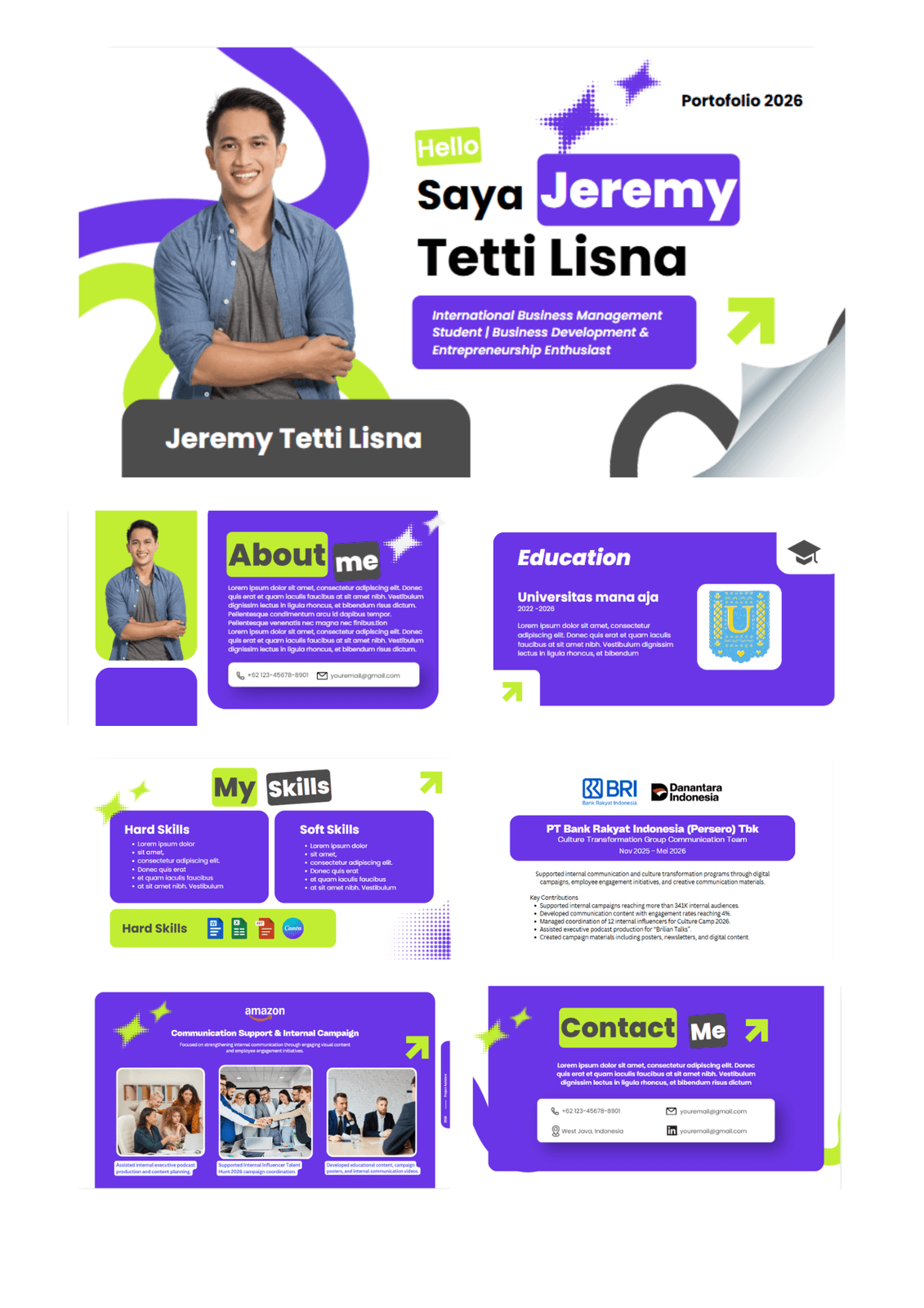 Blue & White Clean Profesional Portofolio