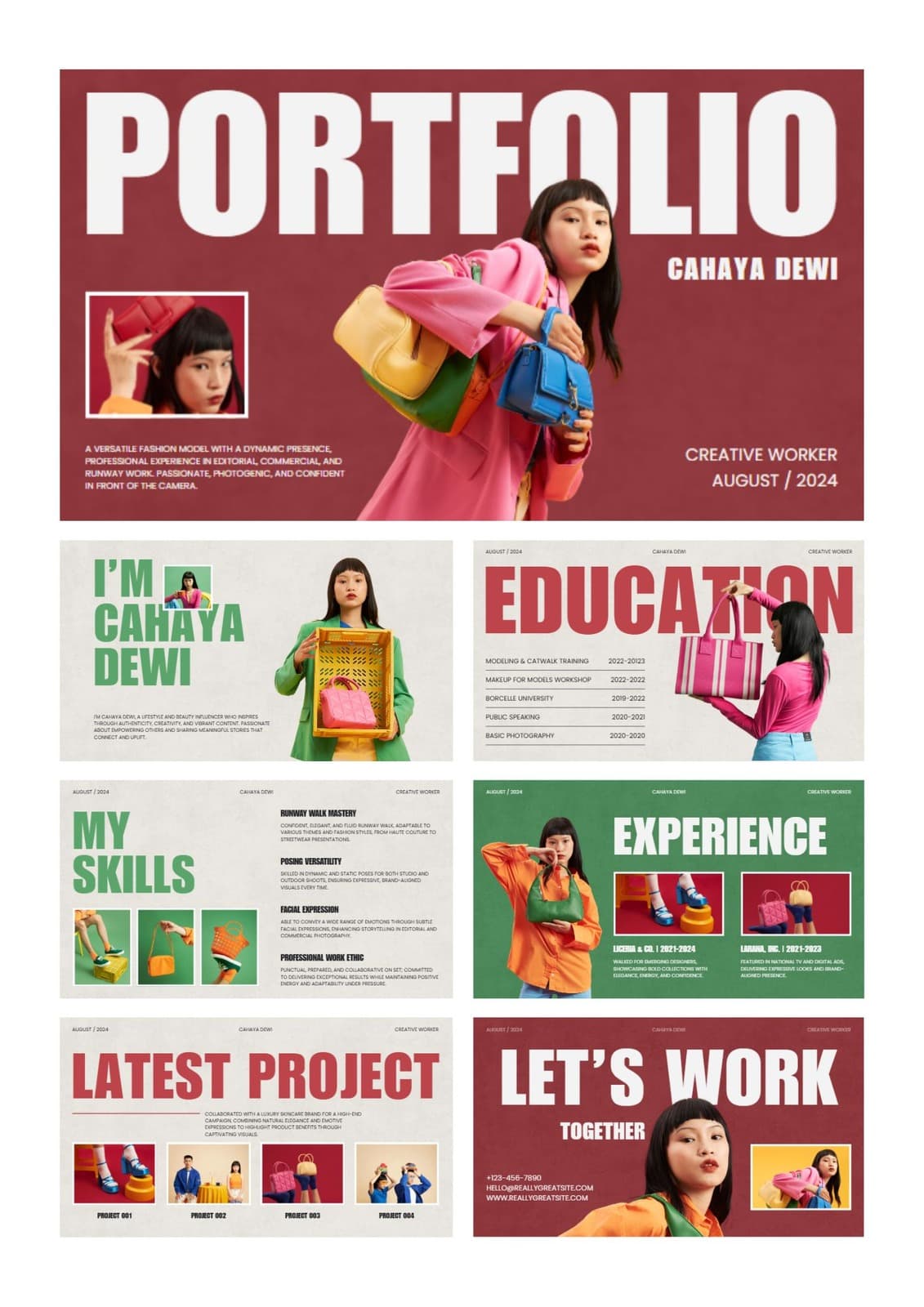 Colorful Bold Creative Worker Portfolio Presentation
