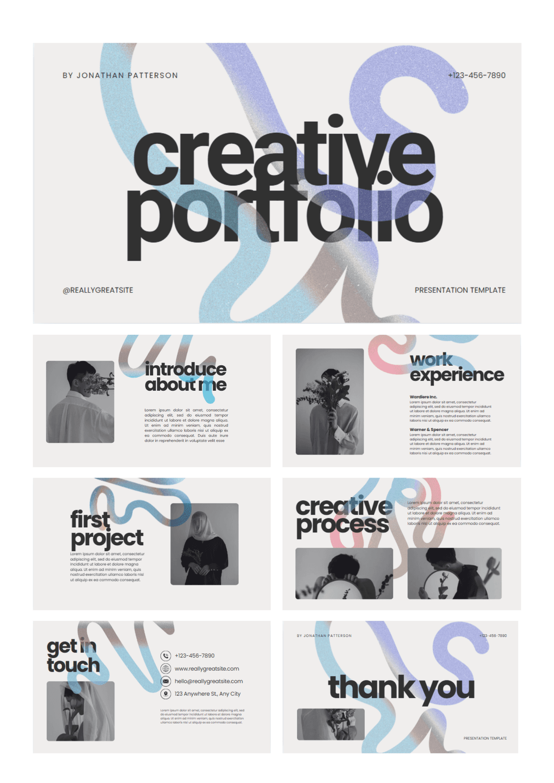 Black Gray Gradient Creative Portfolio Presentation